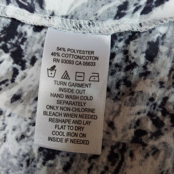 Nic+Zoe Women Cotton Blend Abstract Open Front Cardigan Sweater Lightweight - Picture 5 of 6